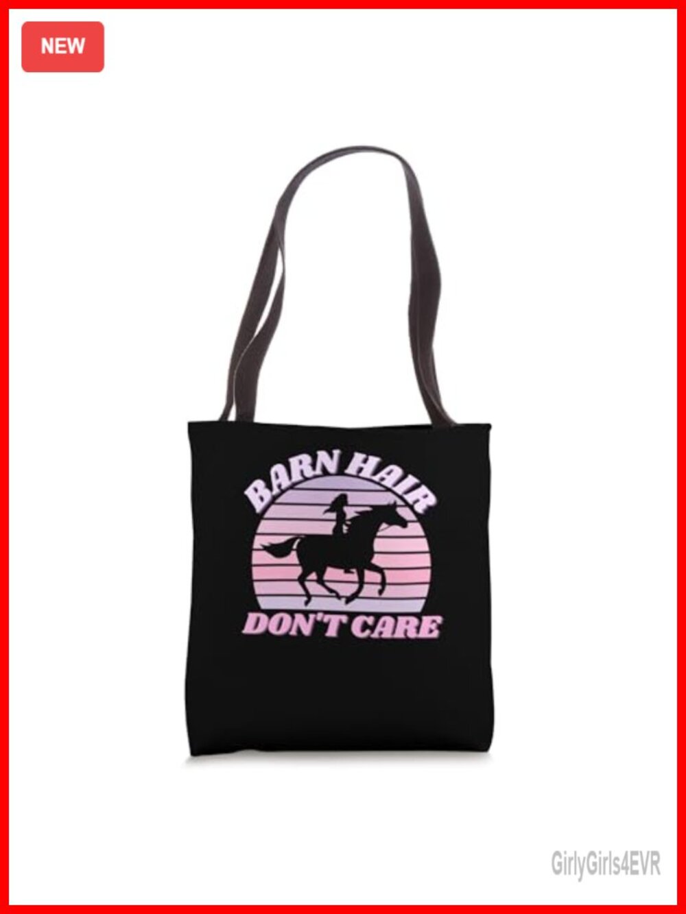 Equestrian Sport Tote Bag Spun Polyester Canvas Horse Lover